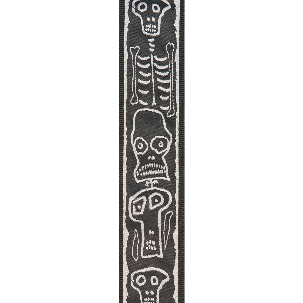 D’addario 50JS01 Joe Satriani Signature Woven Guitar Strap, Skull N Bones |  PLANET WAVES |  STRAP |  Zoso Music