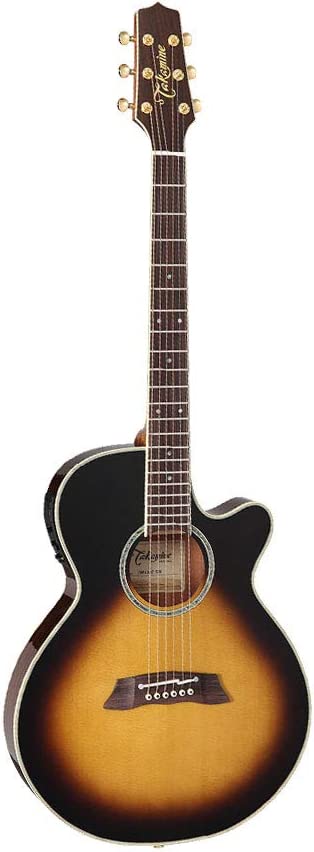 TAKAMINE TSP138CTBS PRO SERIES THINLINE FX CUTAWAY ACOUSTIC-ELECTRIC GUITAR, CT-3N PREAMP & SEMI-HARD CASE (MADE IN JAPAN)