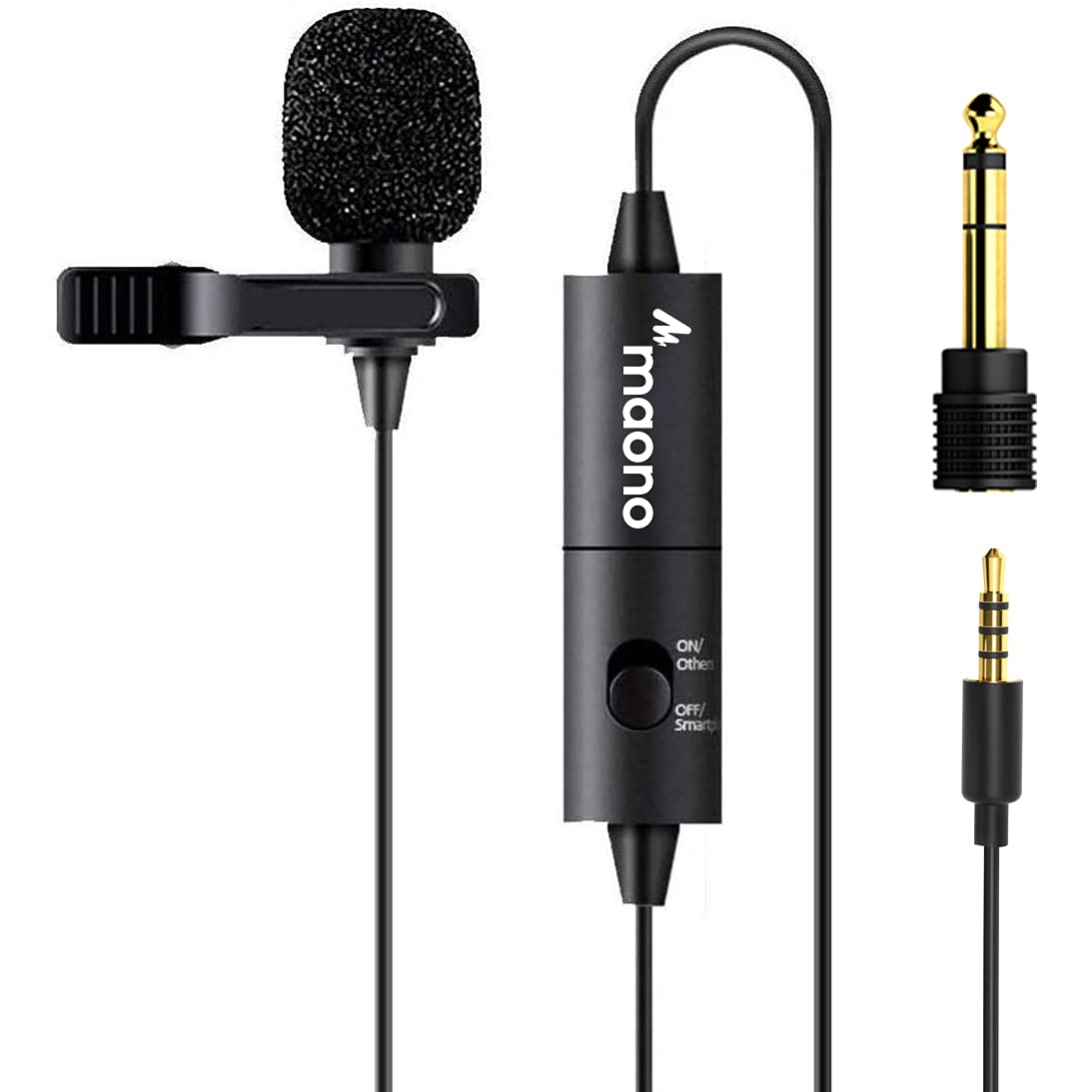 Maono AU-102 Lavalier microphone with -10dB attenuation