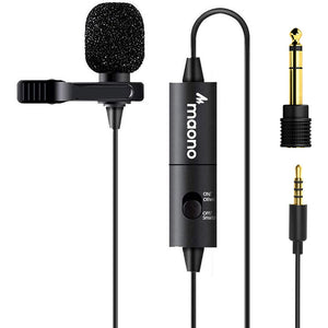 Maono AU-102 Lavalier microphone with -10dB attenuation |  MAONO |  MICROPHONE-CAMERA |  Zoso Music