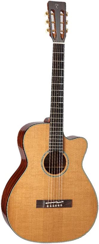 TAKAMINE EF740FS-TT THERMAL TOP SERIES OM CUTAWAY ACOUSTIC-ELECTRIC GUITAR, TLD-2 PREAMP & HARD CASE (MADE IN JAPAN)