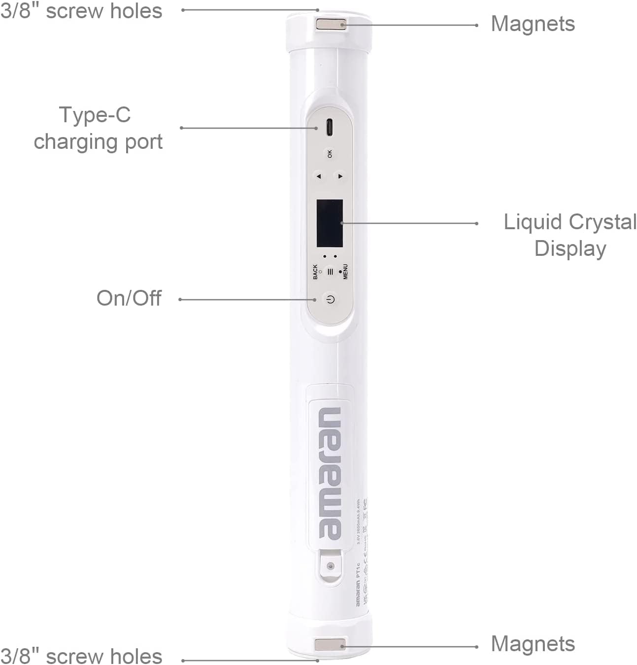 Amaran PT1c RGB LED Pixel Tube Light (1') |  AMARAN |  LIGHTING - STUDIO |  Zoso Music