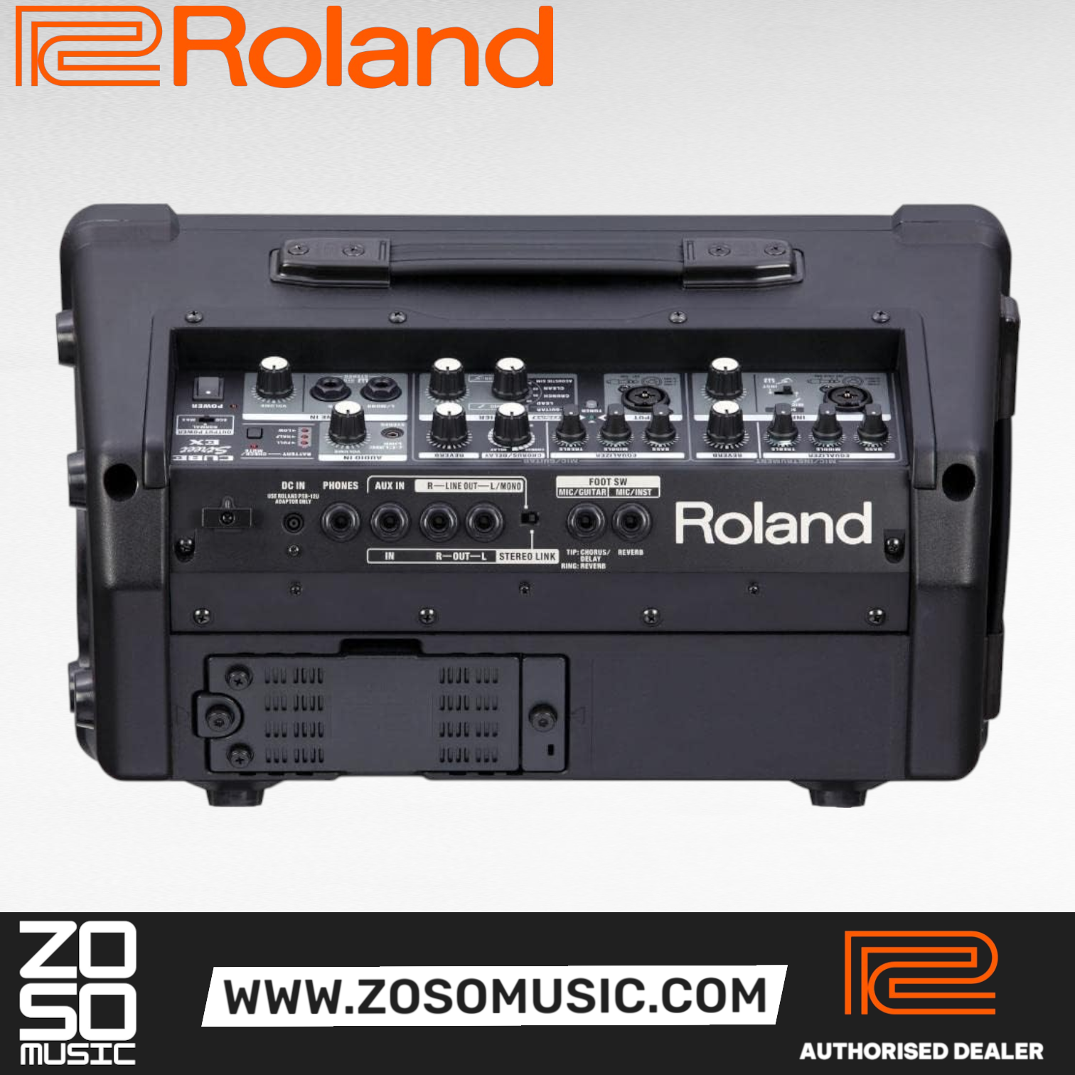 Roland CUBE Street EX 50-watt 2x8 Battery Powered Combo Amplifier |  ROLAND |  AMPLIFIER-CABINET |  Zoso Music