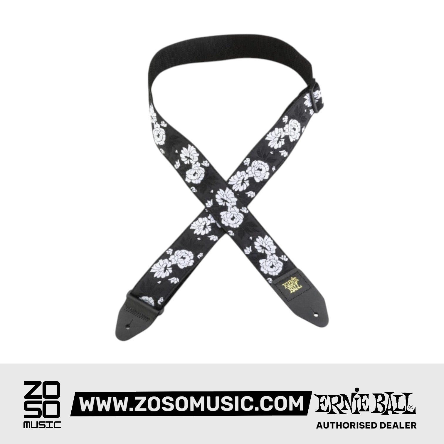 Ernie Ball 5357 Classic Jacquard Guitar Strap, Vanilla Rose |  ERNIE BALL |  STRAP |  Zoso Music
