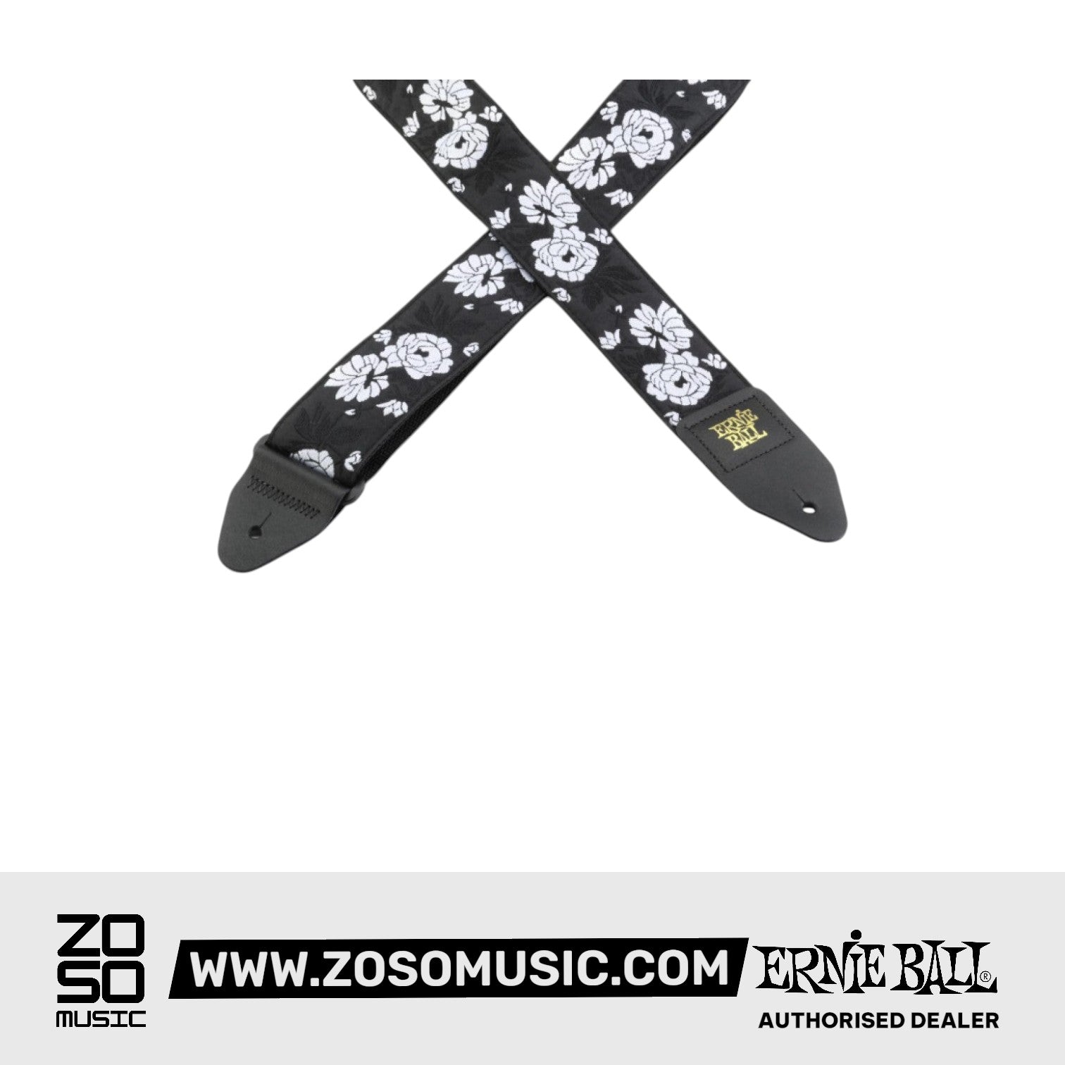 Ernie Ball 5357 Classic Jacquard Guitar Strap, Vanilla Rose |  ERNIE BALL |  STRAP |  Zoso Music