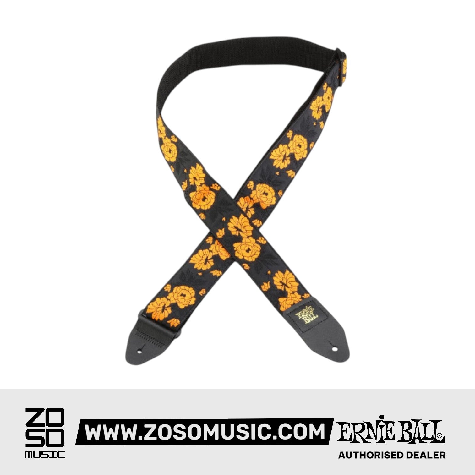 Ernie Ball 5358 Classic Jacquard Guitar Strap, Tangerine Rose |  ERNIE BALL |  STRAP |  Zoso Music