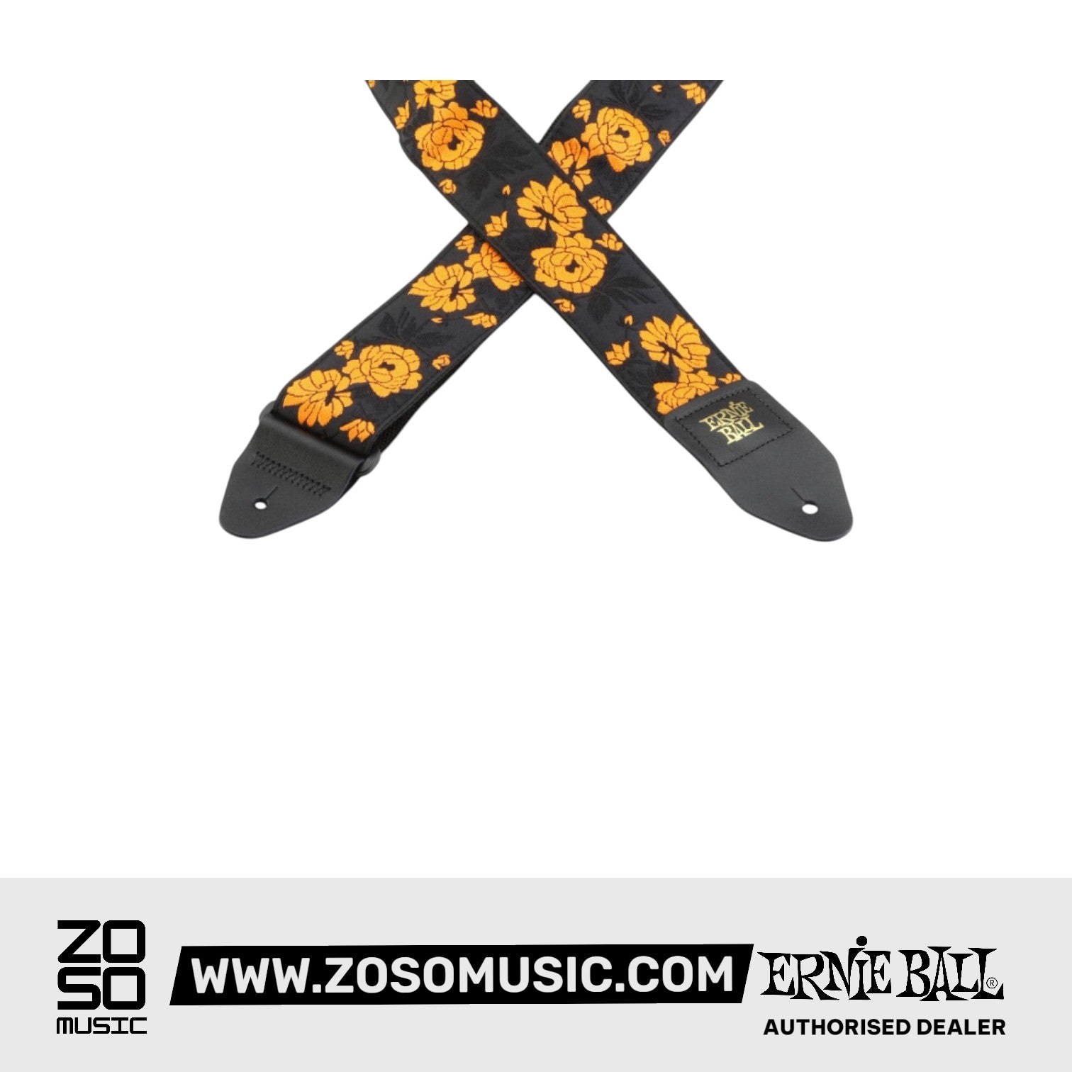 Ernie Ball 5358 Classic Jacquard Guitar Strap, Tangerine Rose |  ERNIE BALL |  STRAP |  Zoso Music