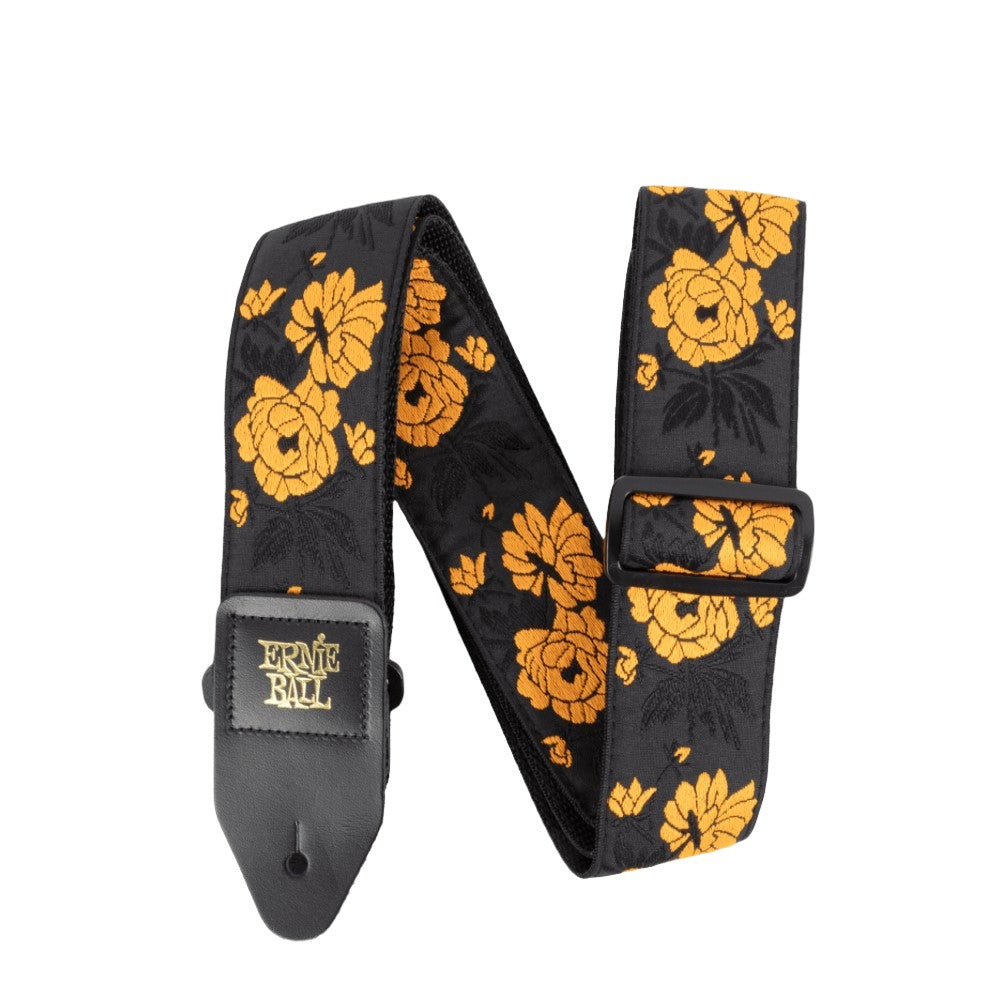 Ernie Ball 5358 Classic Jacquard Guitar Strap, Tangerine Rose | Zoso Music Sdn Bhd