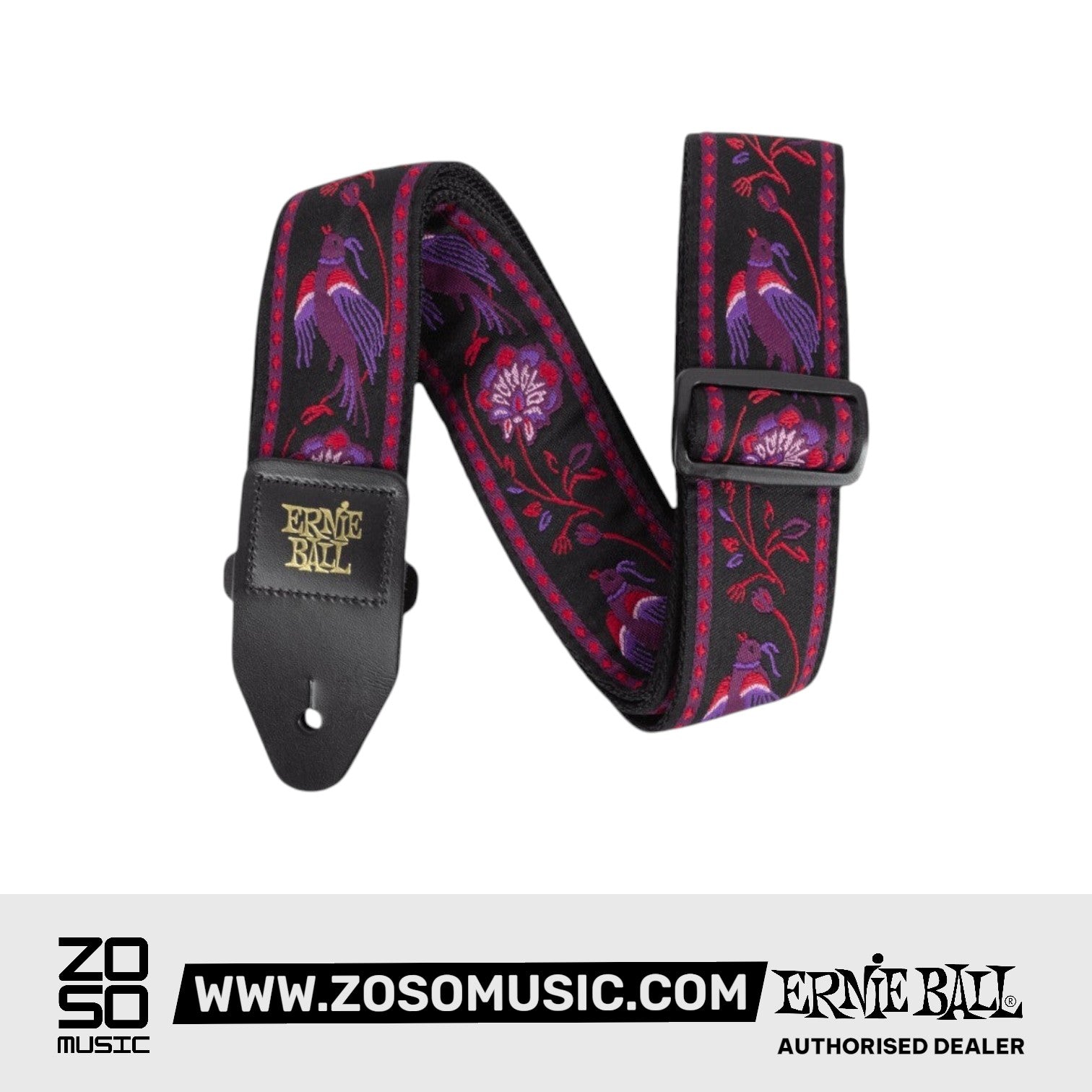Ernie Ball 5360 Classic Jacquard Guitar Strap, Pleasant Pheasant | Zoso Music Sdn Bhd