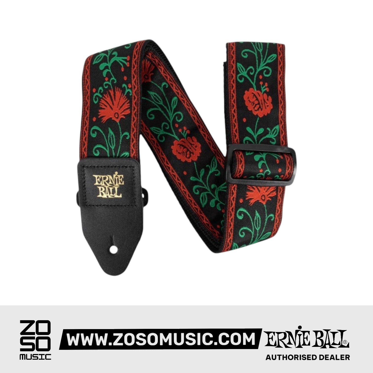 Ernie Ball 5361 Classic Jacquard Guitar Strap, Western Rose | Zoso Music Sdn Bhd