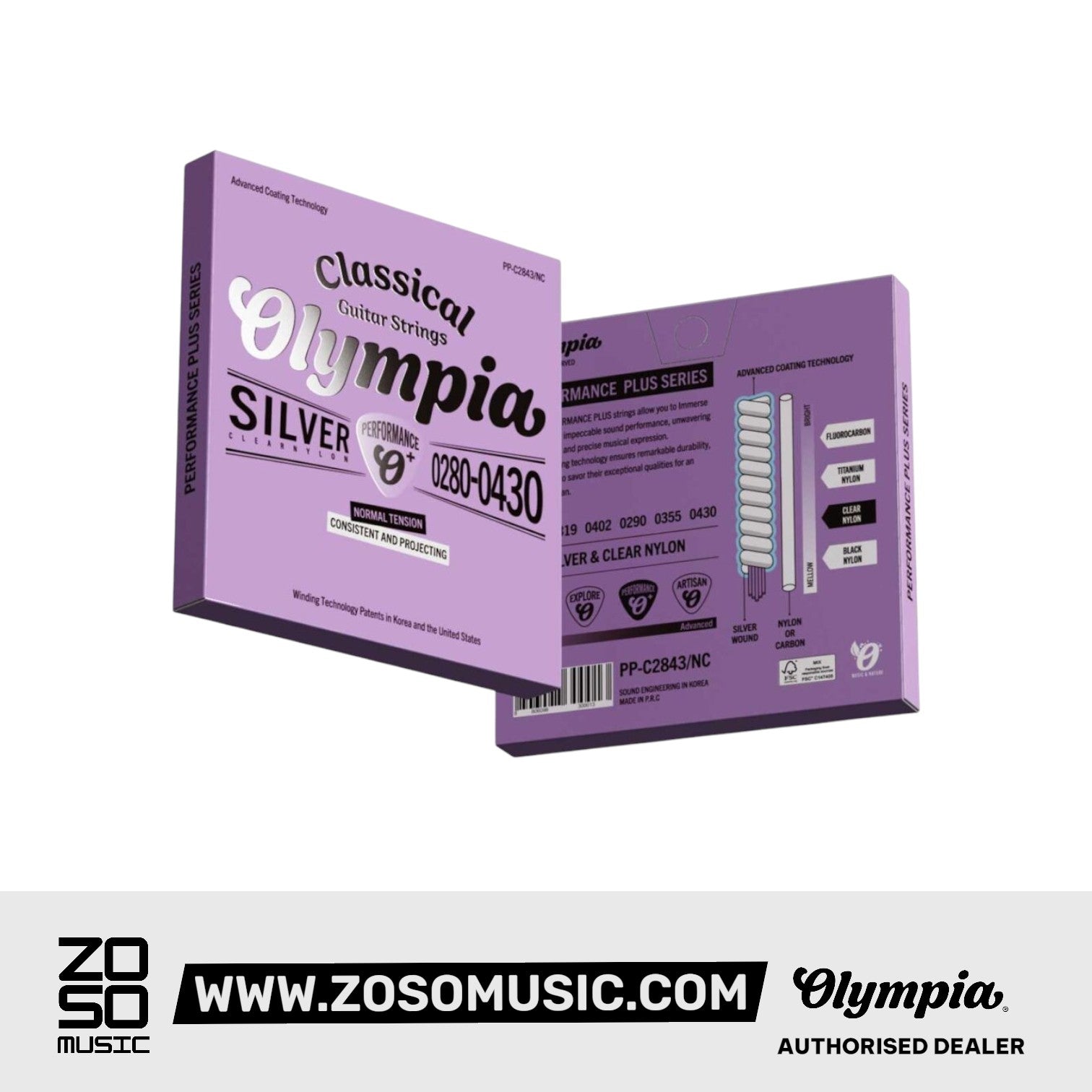Olympia PP-C2843NC Classical Guitar String set
