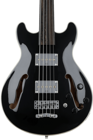 Warwick RockBass Star Bass 5-String Electric Bass Guitar, Solid Black High Polish | Zoso Music Sdn Bhd