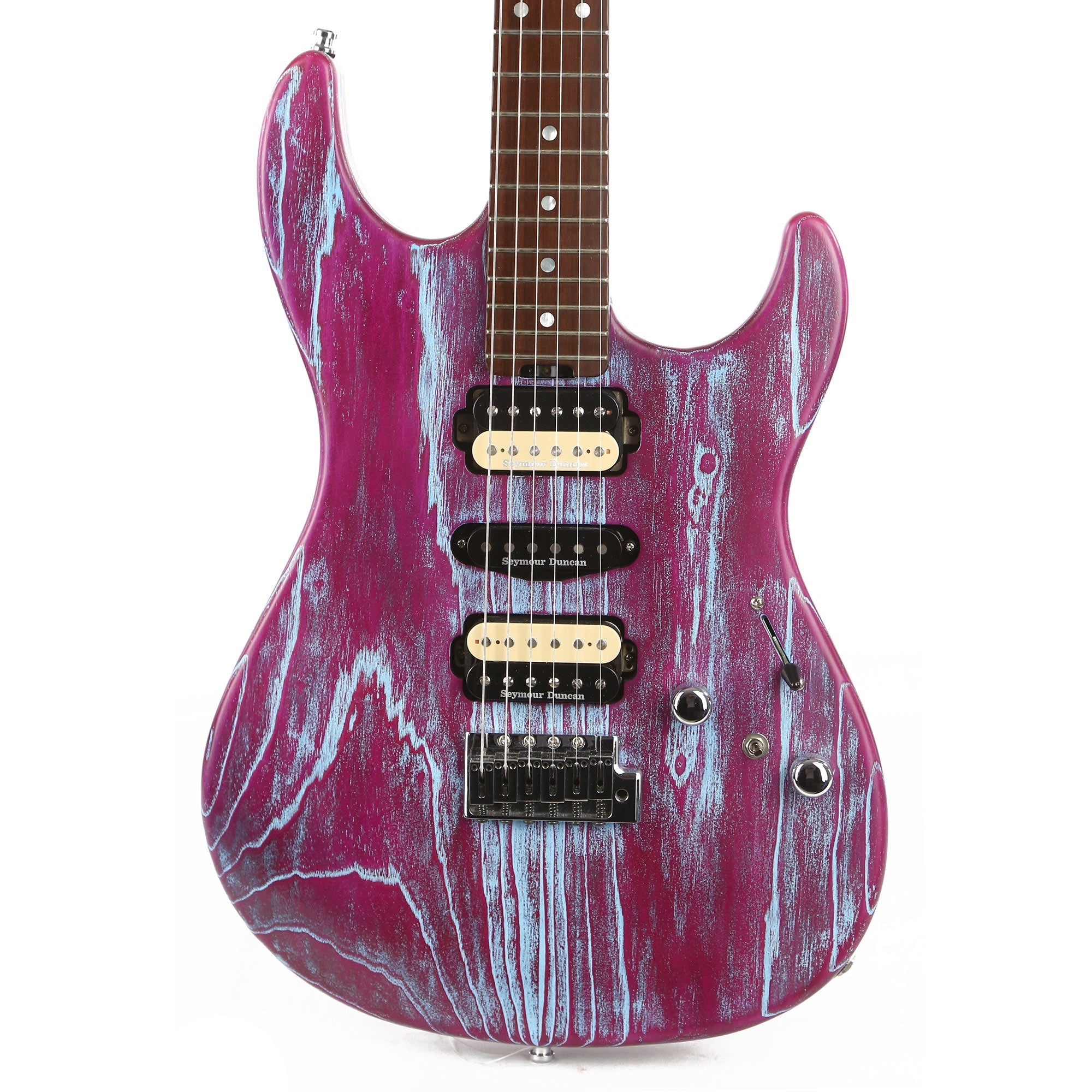 ESP Snapper-AS/M-BR Driftwood Driftwood Series Electric Guitar - Indigo Purple with Blue Filler (SNAPPERASMBR)
