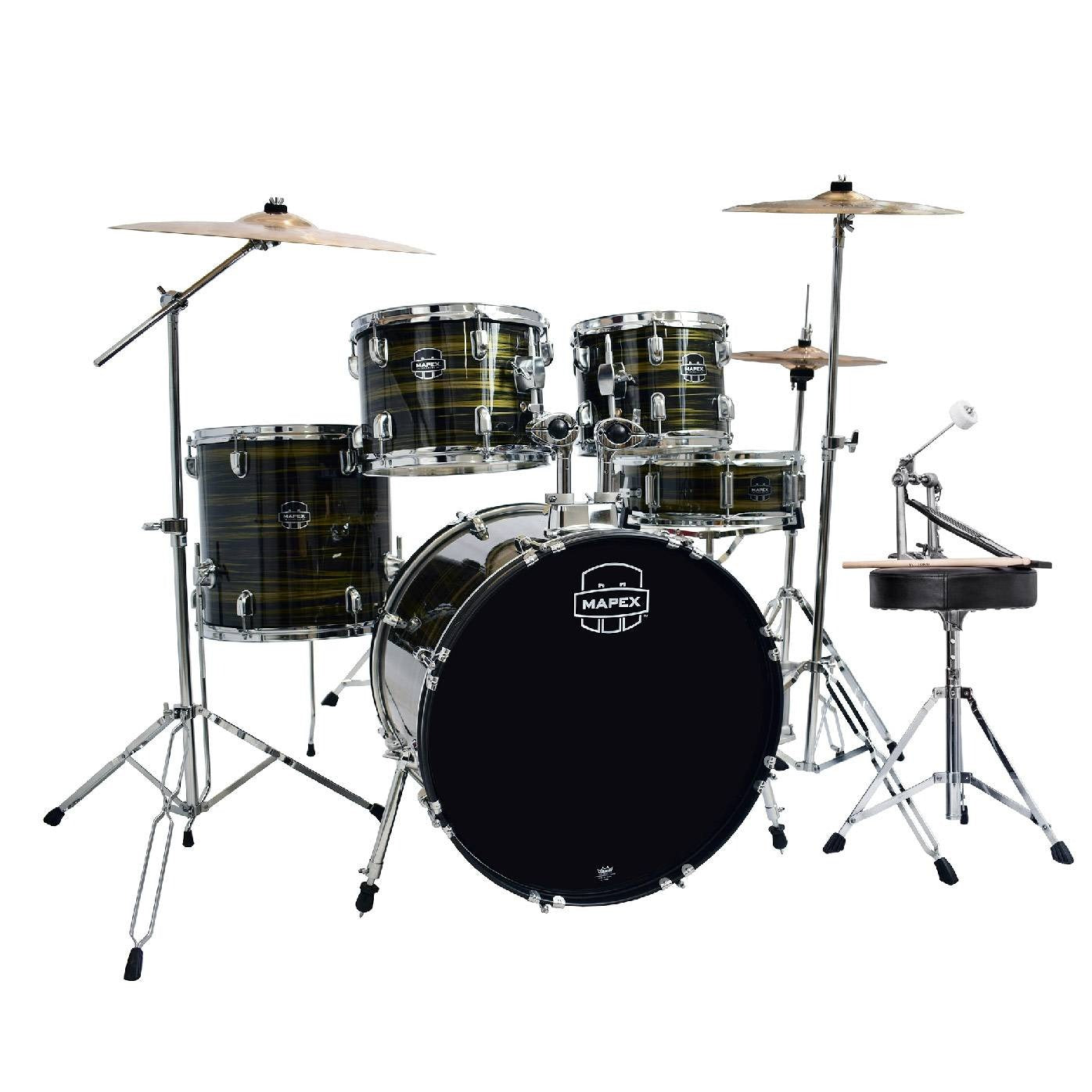 Mapex PRODIGY PDG5295FTC | 5-Piece Drum Set + 5 Pieces Hardware with Throne & Cymbals (14