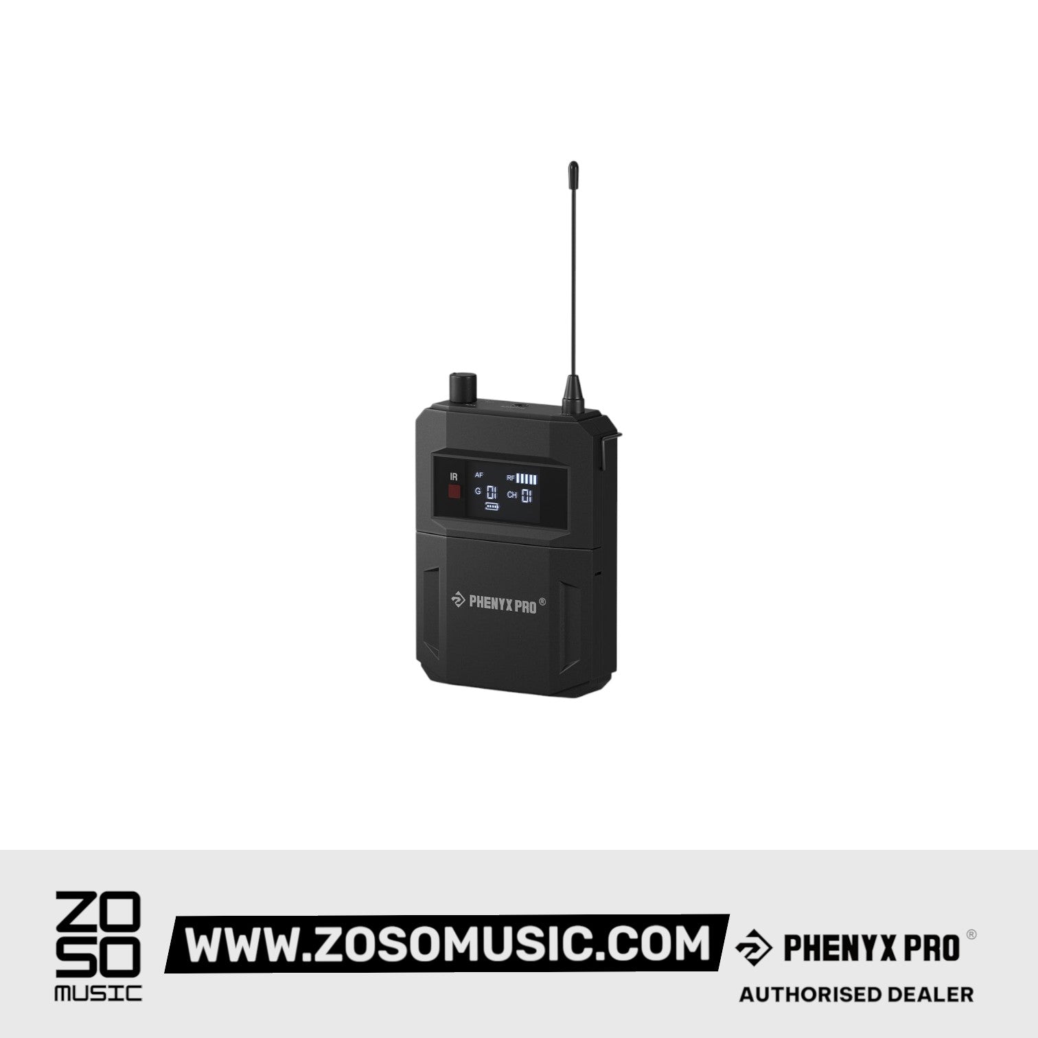 Phenyx Pro PTM-33-4B UHF Mono Wireless In-Ear Monitor System with 4 Bodypacks |  PHENYX PRO |  WIRELESS-ANTENNA |  Zoso Music