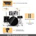 Phenyx Pro PTD-10 Drum Microphone Kit, Drum Mics 7-Pieces, Full Metal Wired Dynamic Drum Mic Set for Bass/Tom/Snare/Hi-hat Cymbals |  PHENYX PRO |  WIRELESS-ANTENNA |  Zoso Music