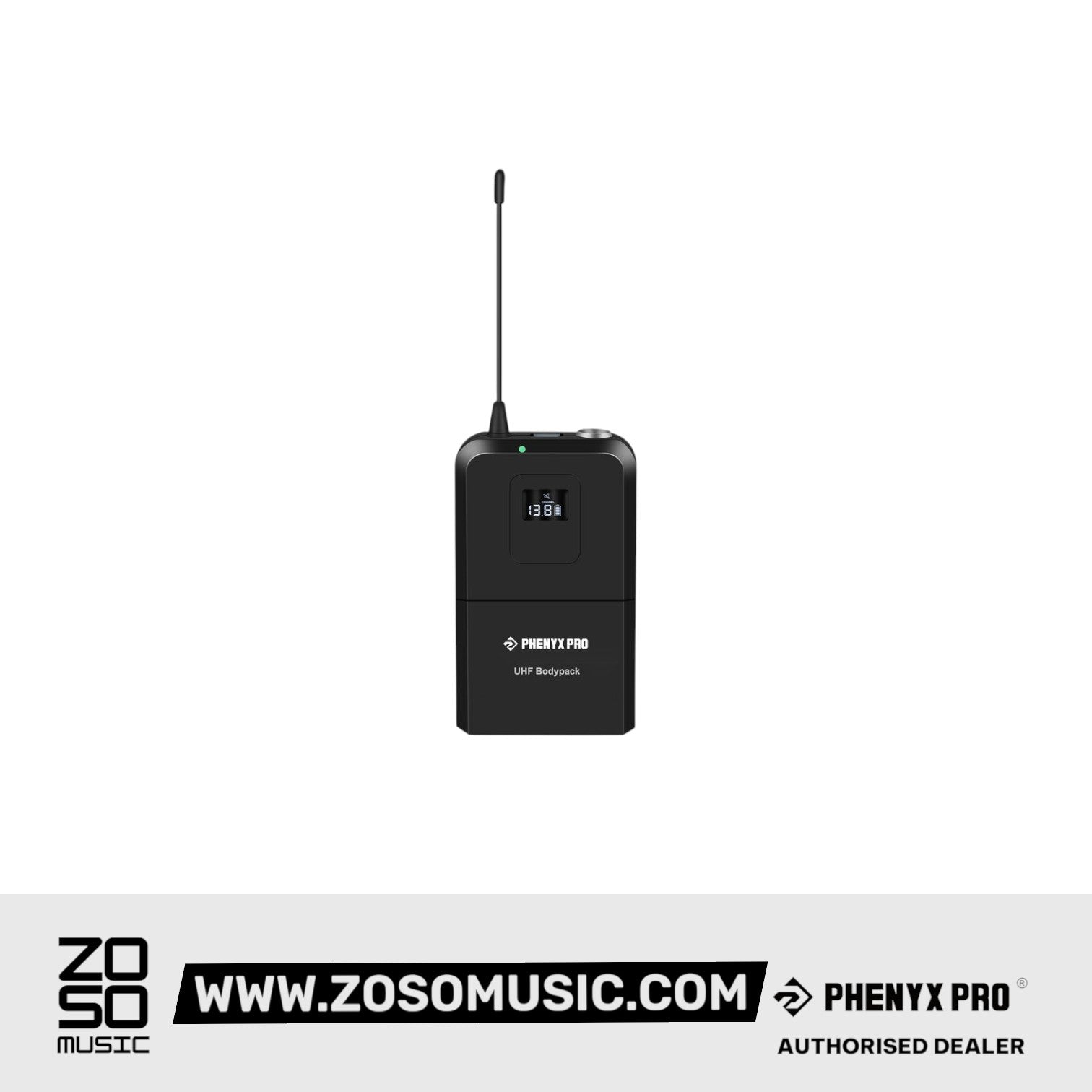 Phenyx Pro PTU-71-2B Dual UHF Wireless Microphone System with 2 Bodypacks |  PHENYX PRO |  WIRELESS-ANTENNA |  Zoso Music