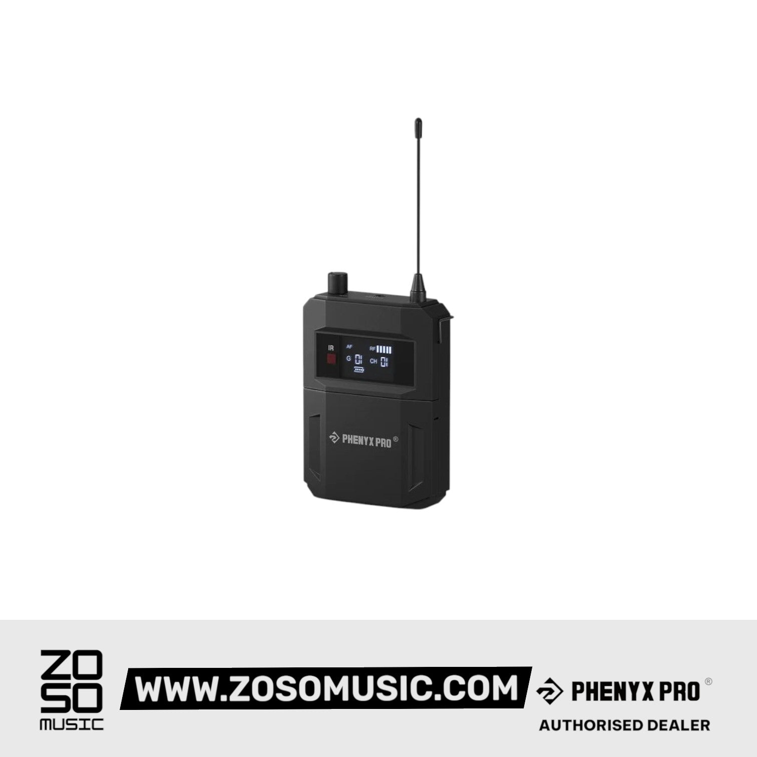 Phenyx Pro PTM-22 UHF Mono Wireless in Ear Monitor System, 2 Bodypack Receiver and 1 Transmitter [2B] |  PHENYX PRO |  WIRELESS-ANTENNA |  Zoso Music