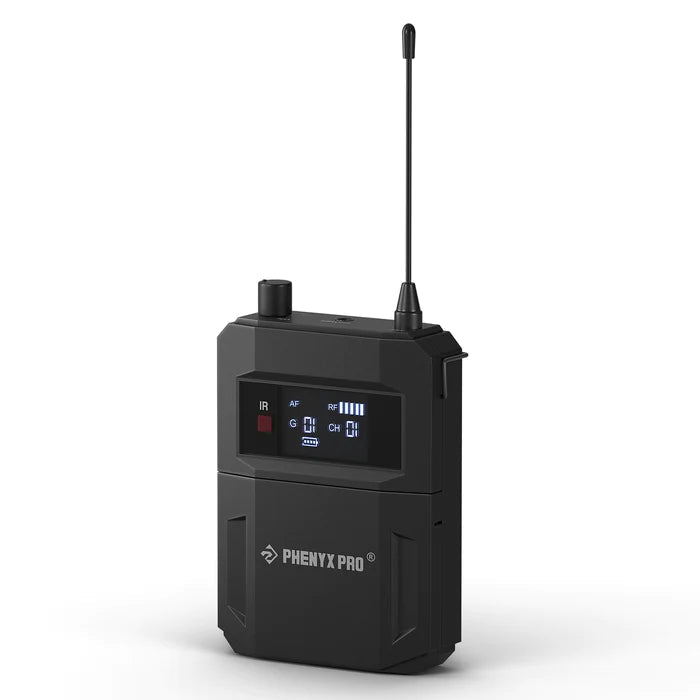 Phenyx Pro PTM-22 UHF Mono Wireless in Ear Monitor System, 2 Bodypack Receiver and 1 Transmitter [2B]
