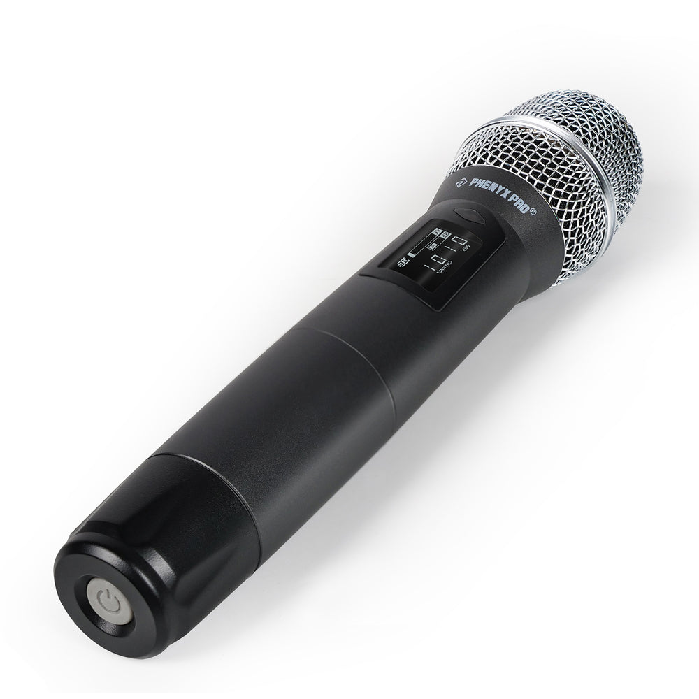 Phenyx Pro PTU-2U-2H Wireless Microphone System, True Diversity Dual Cordless Microphone Set