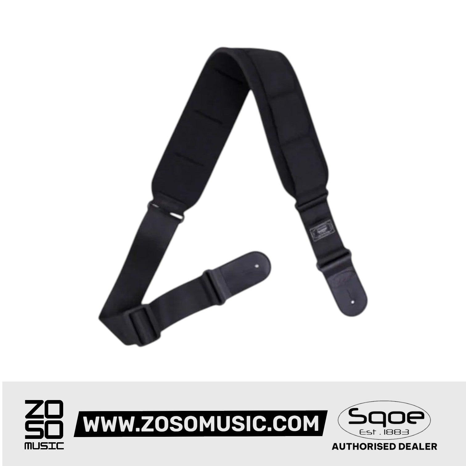 Sqoe JTBD-070 80mm wide Padded Guitar Strap | Zoso Music Sdn Bhd