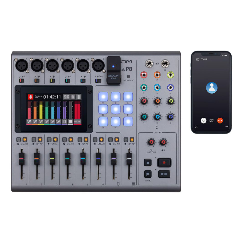 Zoom PodTrak P8 Podcast Recorder |  ZOOM |  PODCASTING |  Zoso Music