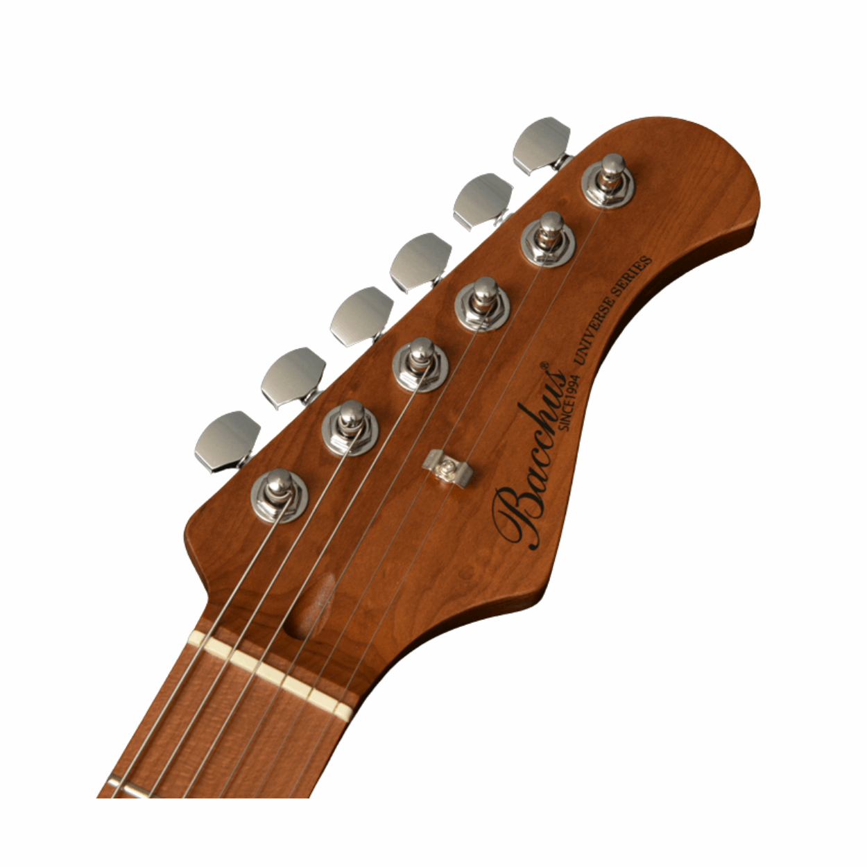 Bacchus Bst-2-rsm/m-owh Universe Series Roasted Maple Electric Guitar, Olympic White With Bag