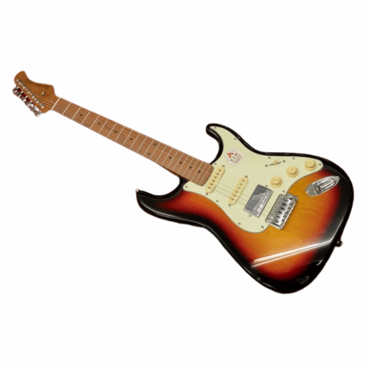 Bacchus Bst-2-rsm/m-3ts Universe Series Roasted Maple Electric Guitar, 3 Tone Sunburst With Bag