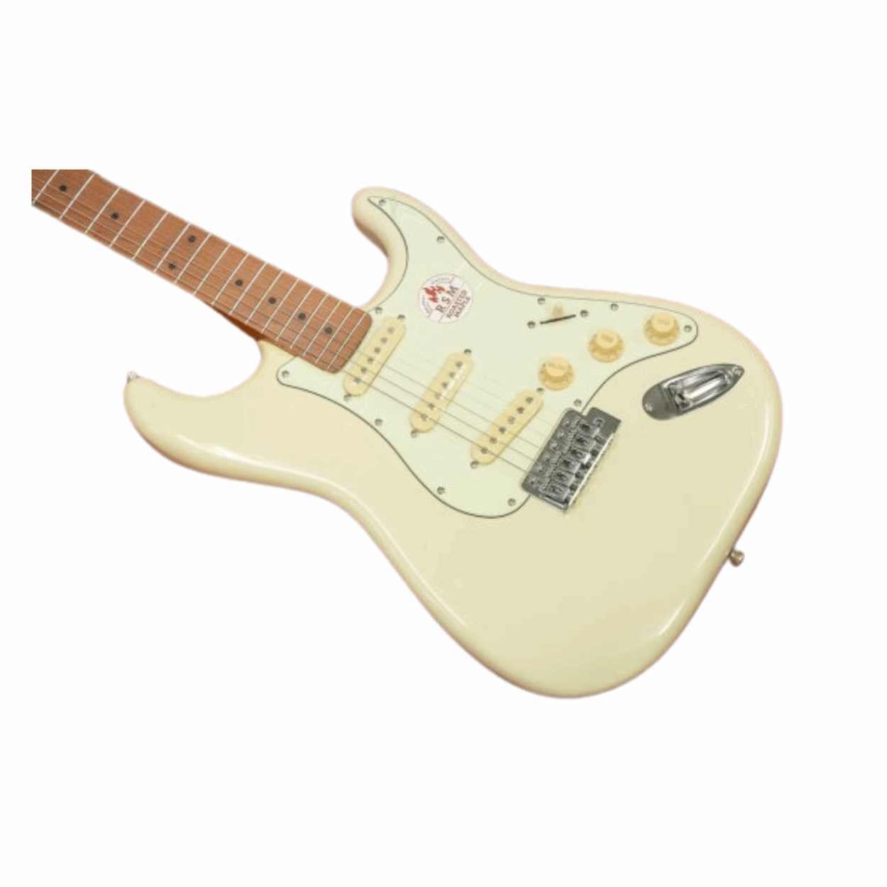 Bacchus Bst-1-rsm/m-owh Universe Series Roasted Maple Electric Guitar, Olympic White With Bag