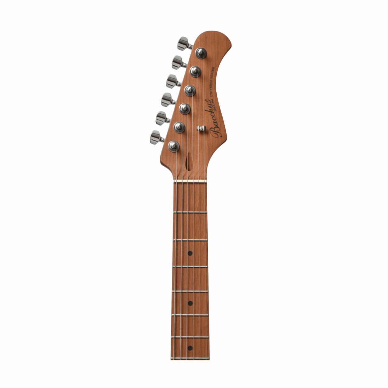 Bacchus Bst-1-rsm/m-blk Universe Series Roasted Maple Electric Guitar, Black With Bag