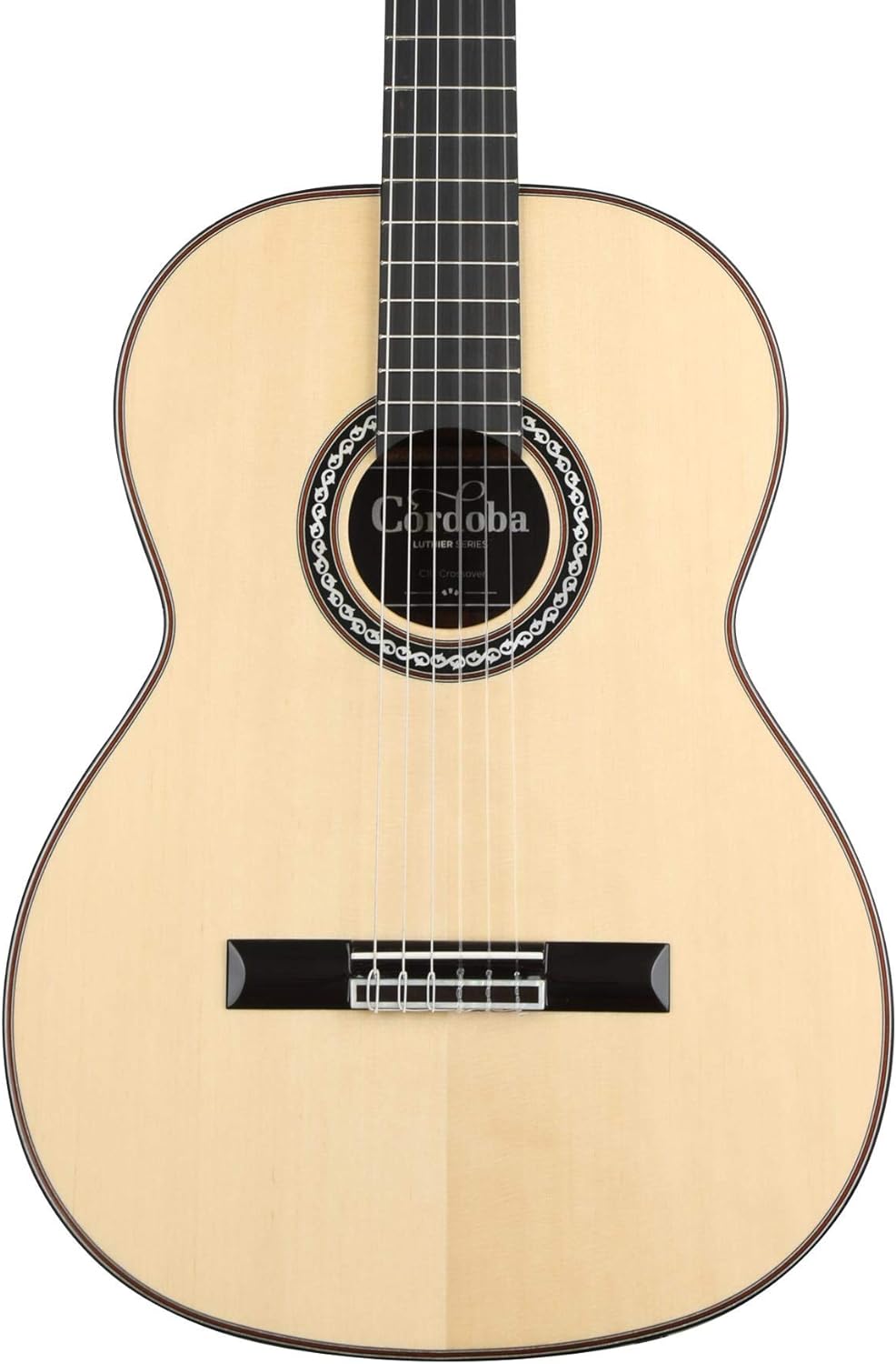 Cordoba C10 Crossover Nylon String Acoustic Guitar - Solid European Spruce Top, Solid Rosewood Back & Sides | Zoso Music Sdn Bhd