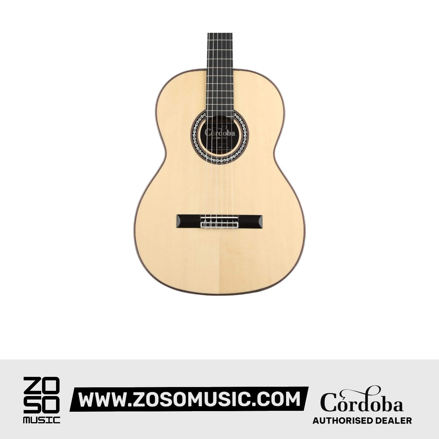 Cordoba C10 Crossover Nylon String Acoustic Guitar - Solid European Spruce Top, Solid Rosewood Back & Sides | Zoso Music Sdn Bhd