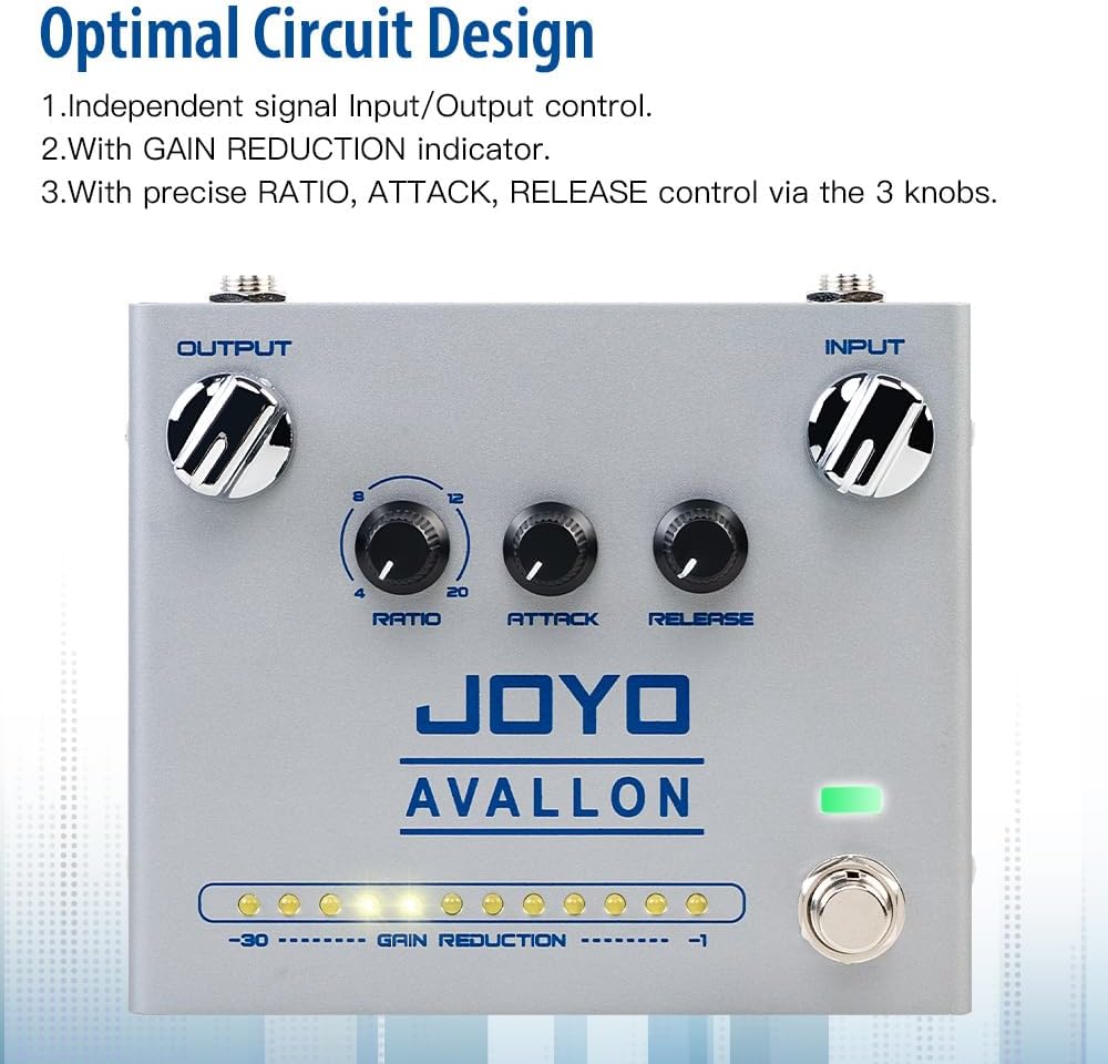 Joyo R-19 Avallon Guitar Compressor Pedal |  JOYO |  EFFECTS |  Zoso Music