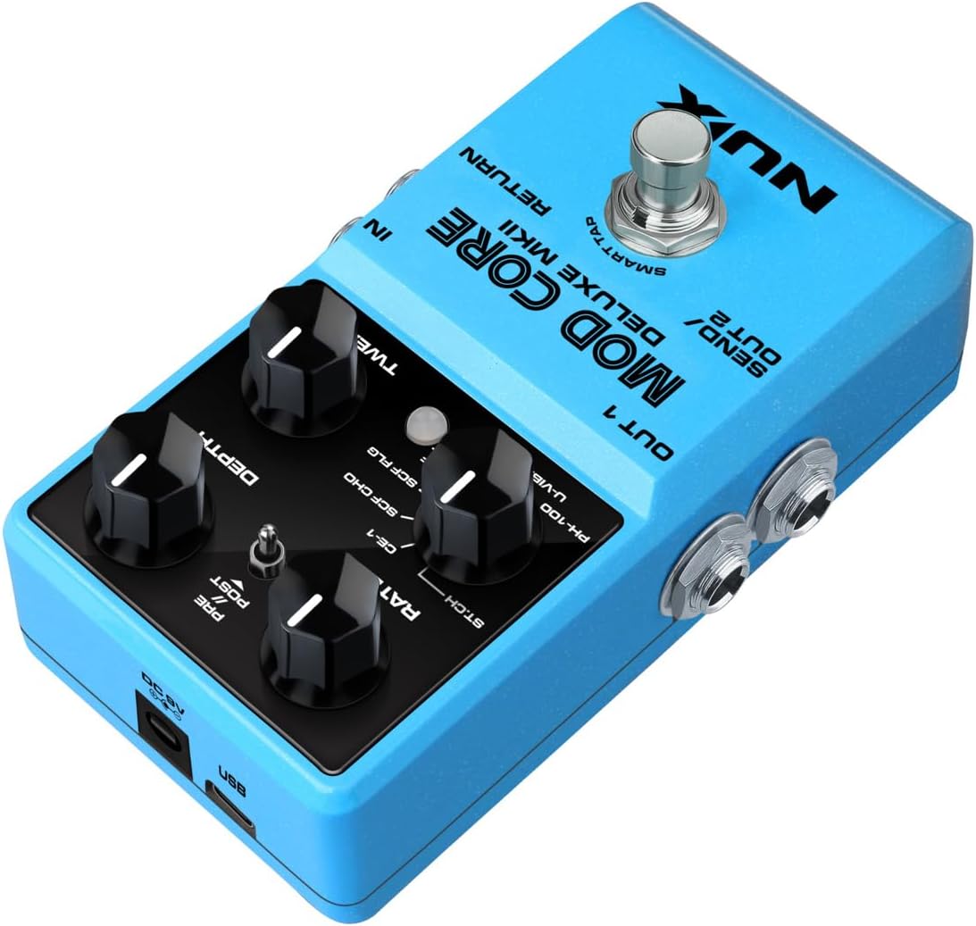Nux Mod Core Deluxe MKII 8 Modulations Effects Pedal with Stereo Connection |  NUX |  EFFECTS |  Zoso Music