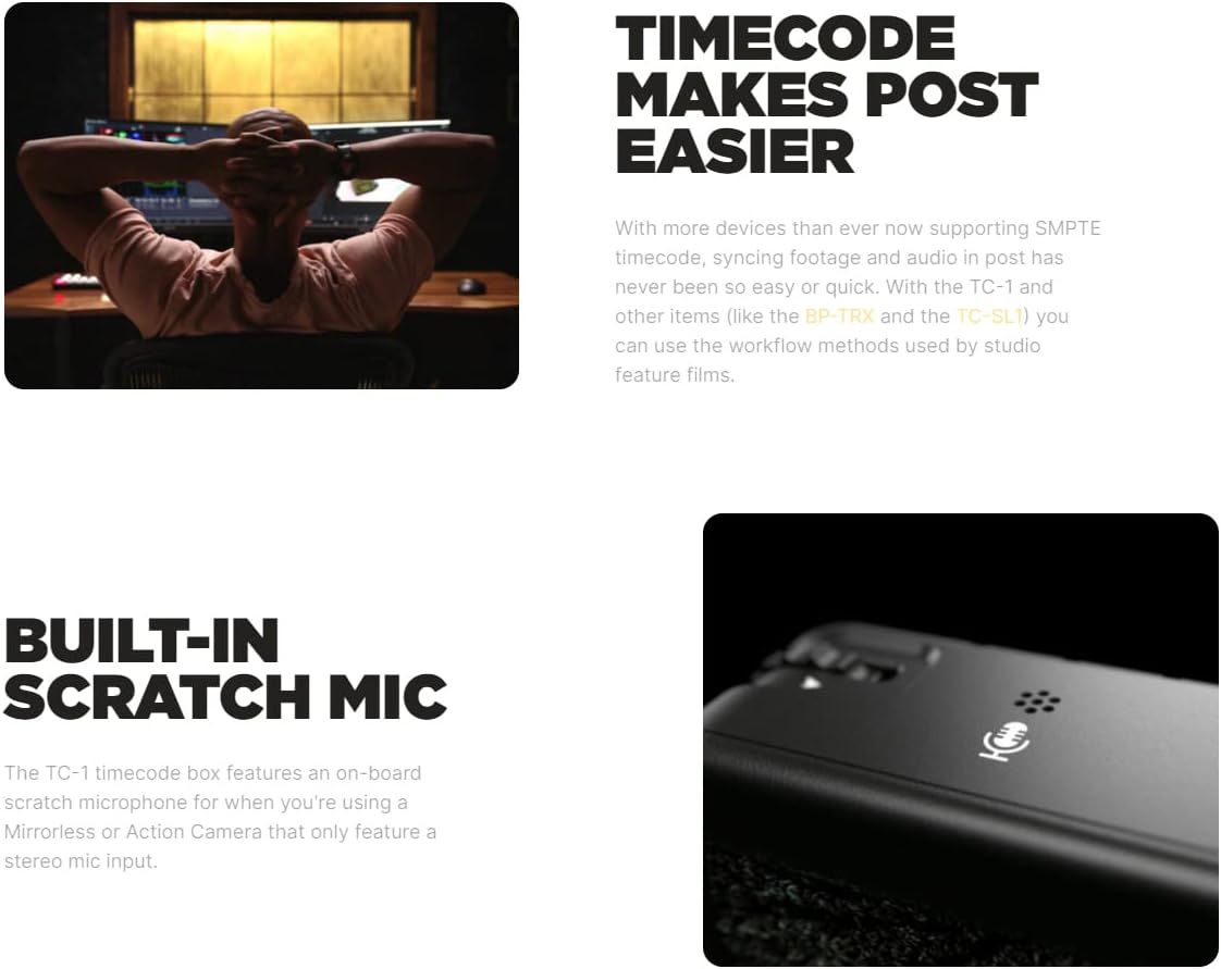 Deity TC-1 Wireless Timecode Generator Box 3-Pack Kit (Bluetooth, 2.4 GHz) |  DEITY |  LIVE STUDIO - TIMECODE |  Zoso Music