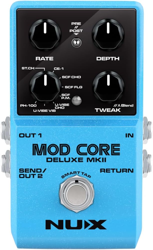NUX Mod Core Deluxe MKII 8 Modulations Effects Pedal with Stereo Connection | Zoso Music Sdn Bhd