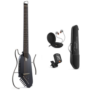 Donner HUSH-I Acoustic-Electric Guitar Kit for Travel Silent Practice - Maple Black (HUSH I) | Zoso Music Sdn Bhd