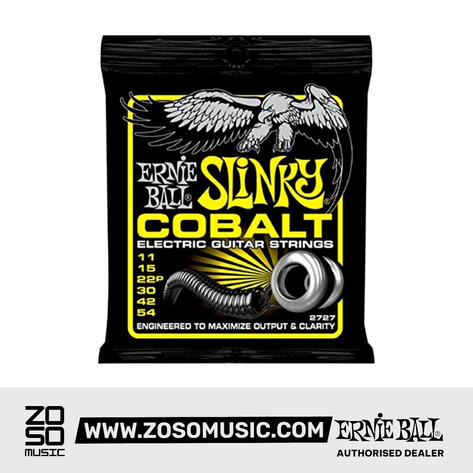 Ernie Ball Beefy Slinky Cobalt Electric Guitar Strings | Zoso Music Sdn Bhd