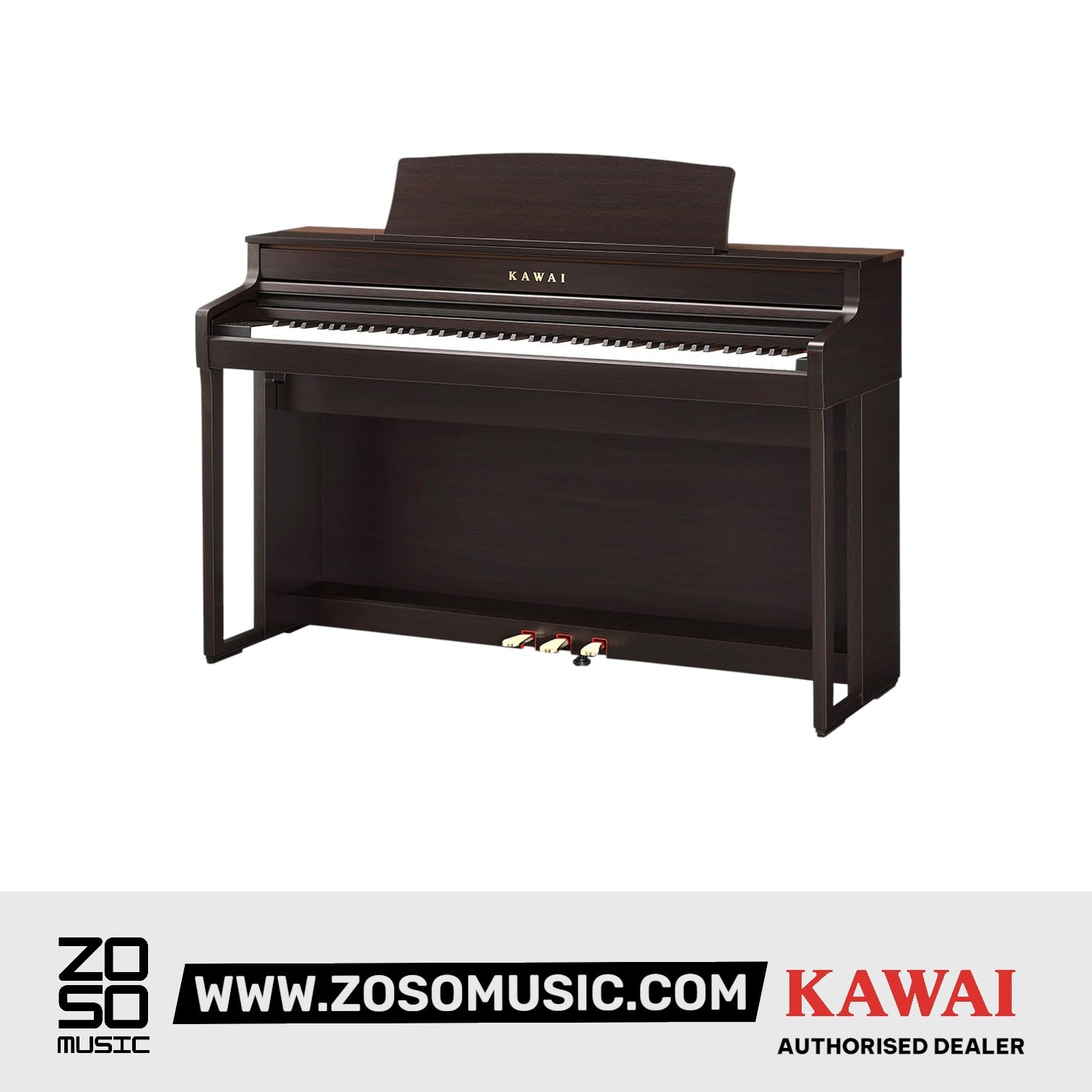 Kawai CA501 88-key Wooden-key Digital Piano - Premium Rosewood (Grade 5-Diploma) |  KAWAI |  PIANO-DIGITAL |  Zoso Music