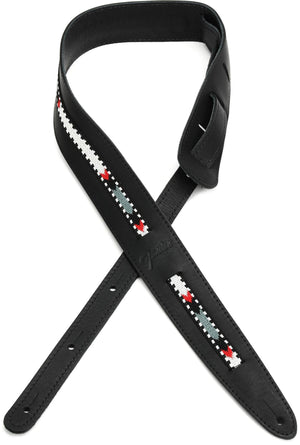 Fender Paramount Acoustic Guitar Leather Strap, Black |  FENDER |  GUITAR & BASS ACCESSORIES |  Zoso Music