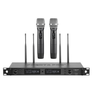 Phenyx Pro PTU-2U-2H Wireless Microphone System, True Diversity Dual Cordless Microphone Set | Zoso Music Sdn Bhd