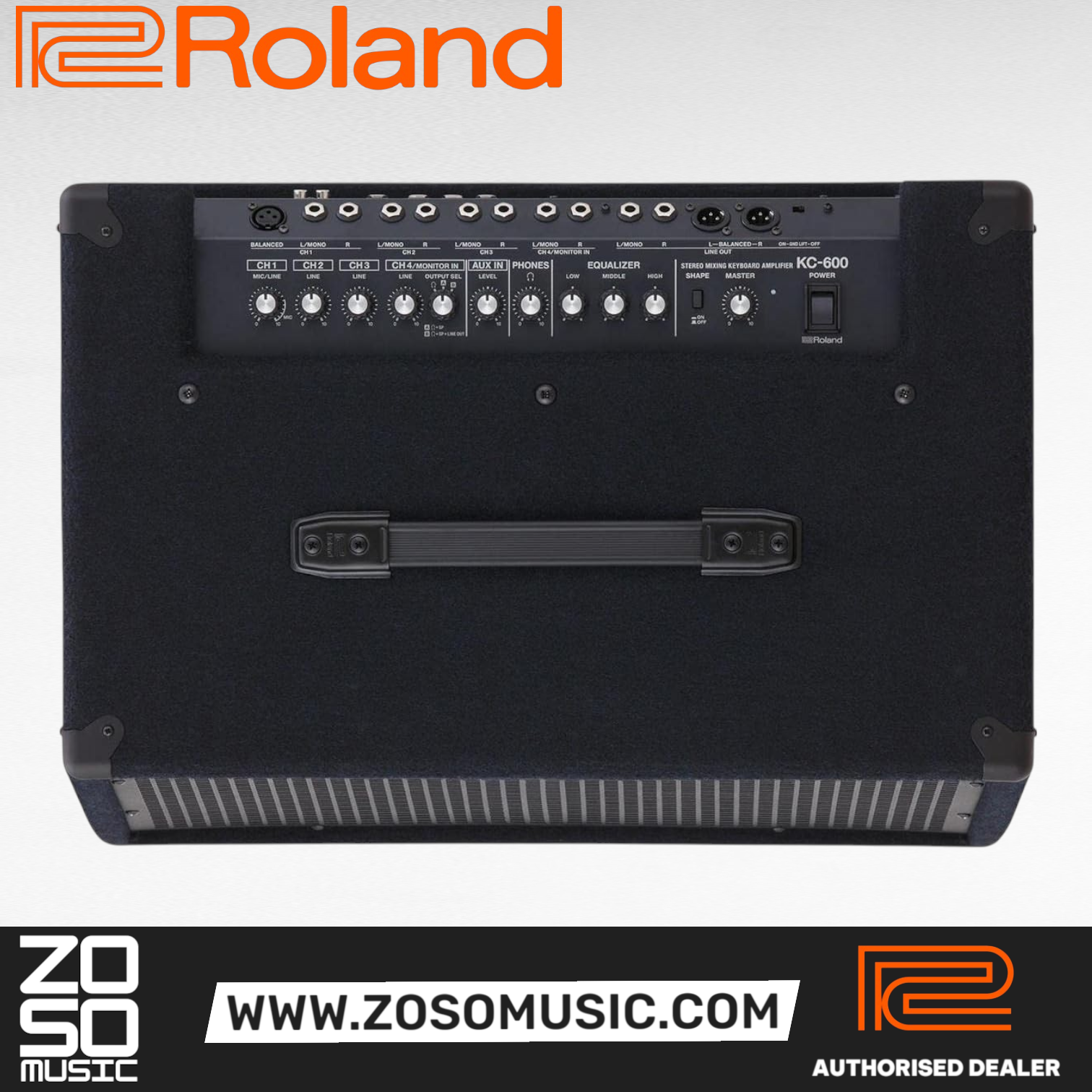 Roland KC-600 - 200 Watt, 15 Inch 4 Channel Keyboard Amplifier |  ROLAND |  AMPLIFIER-CABINET |  Zoso Music
