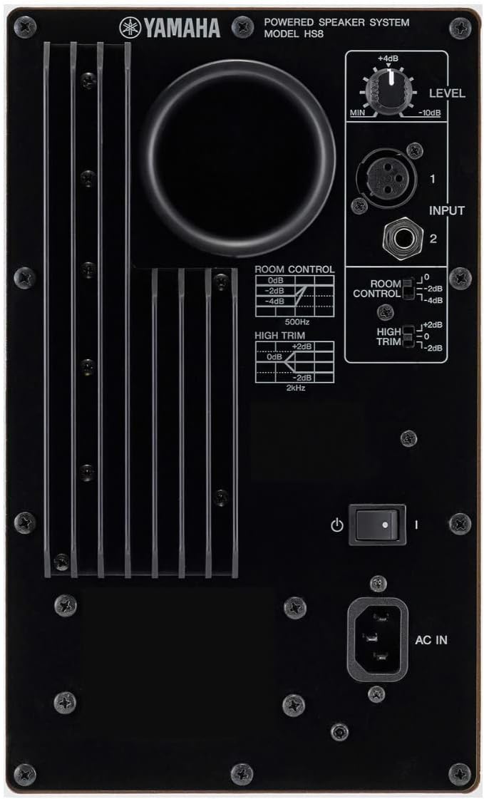 Yamaha HS8 8 inch Powered Studio Monitor Speaker - White