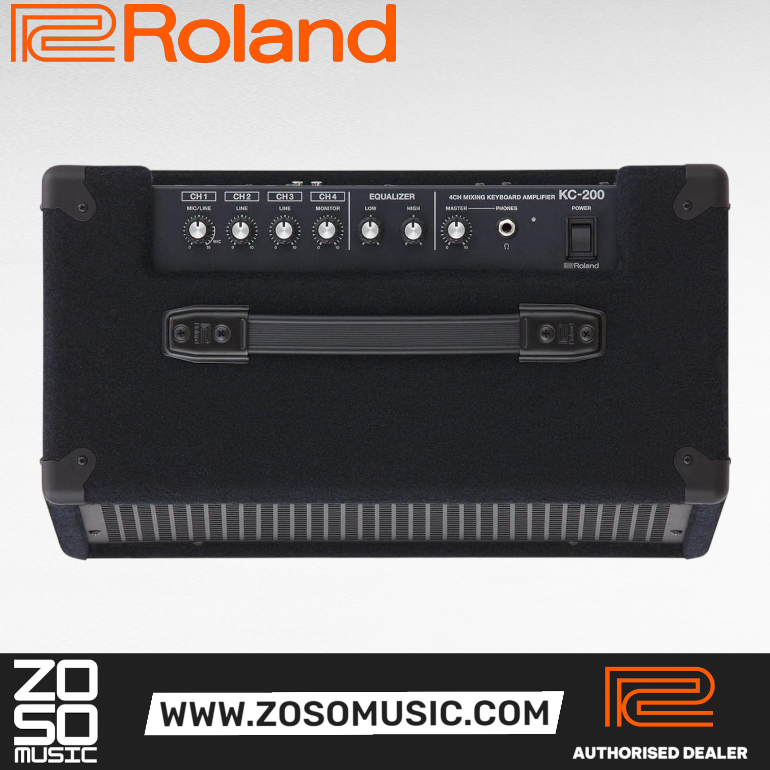 Roland KC-200 - 100 Watt 12", 4 Channel Keyboard Amplifier |  ROLAND |  AMPLIFIER-CABINET |  Zoso Music