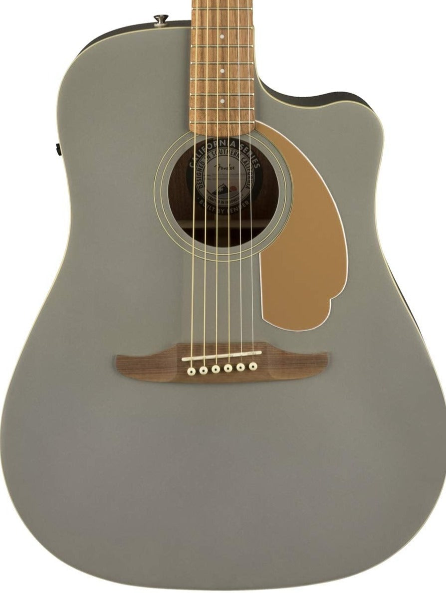 Fender California Redondo Player Slope-Shouldered Acoustic Guitar, Walnut FB, Slate Satin