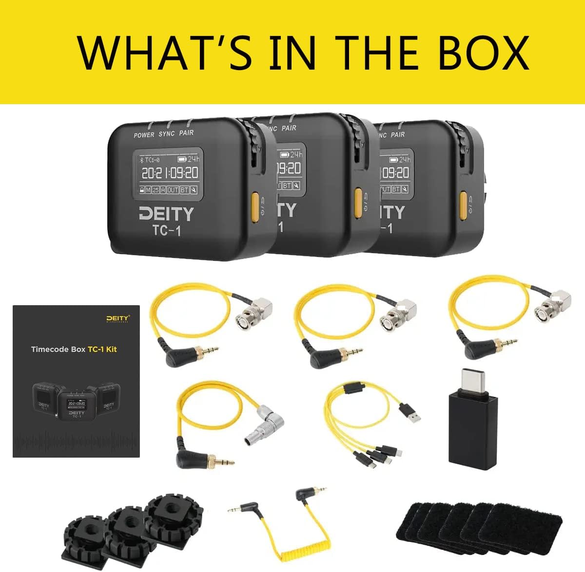 Deity TC-1 Wireless Timecode Generator Box 3-Pack Kit (Bluetooth, 2.4 GHz) |  DEITY |  LIVE STUDIO - TIMECODE |  Zoso Music
