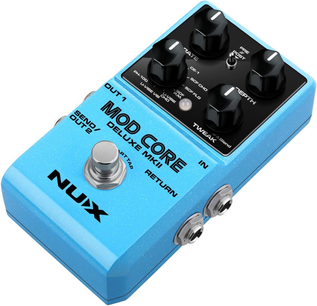 Nux Mod Core Deluxe MKII 8 Modulations Effects Pedal with Stereo Connection |  NUX |  EFFECTS |  Zoso Music