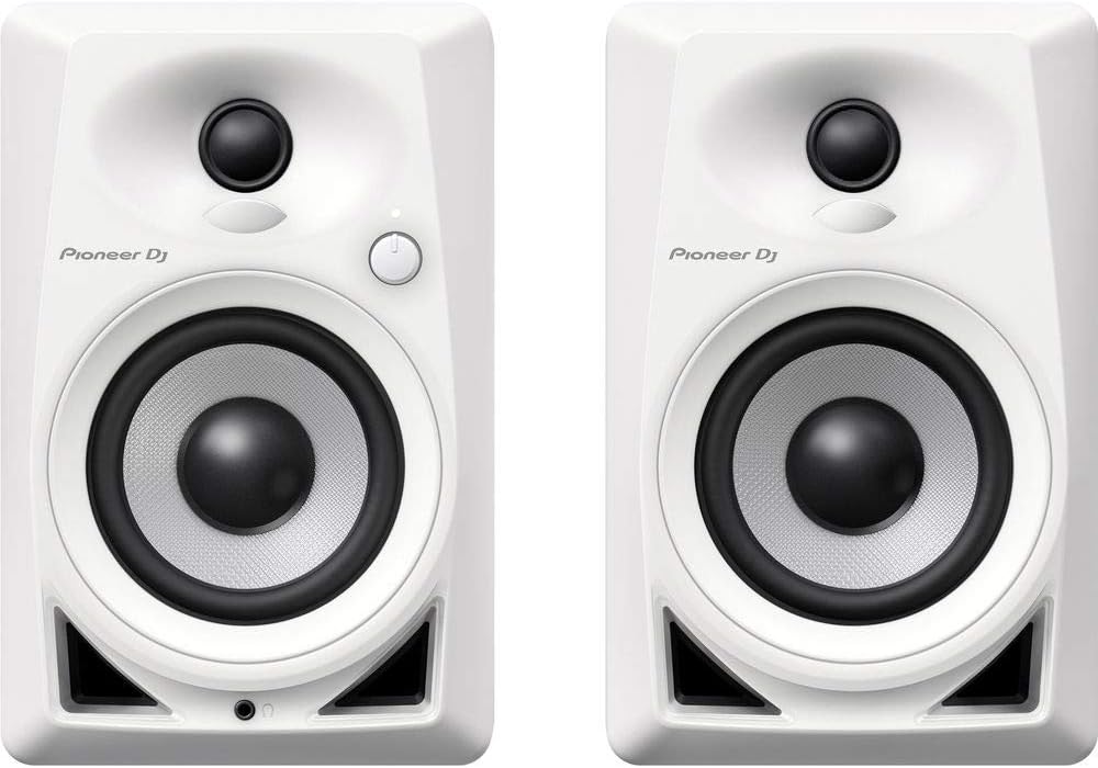 Pioneer DJ DM-50D 5-inch Active Monitor Speaker, White - Pair | Zoso Music Sdn Bhd
