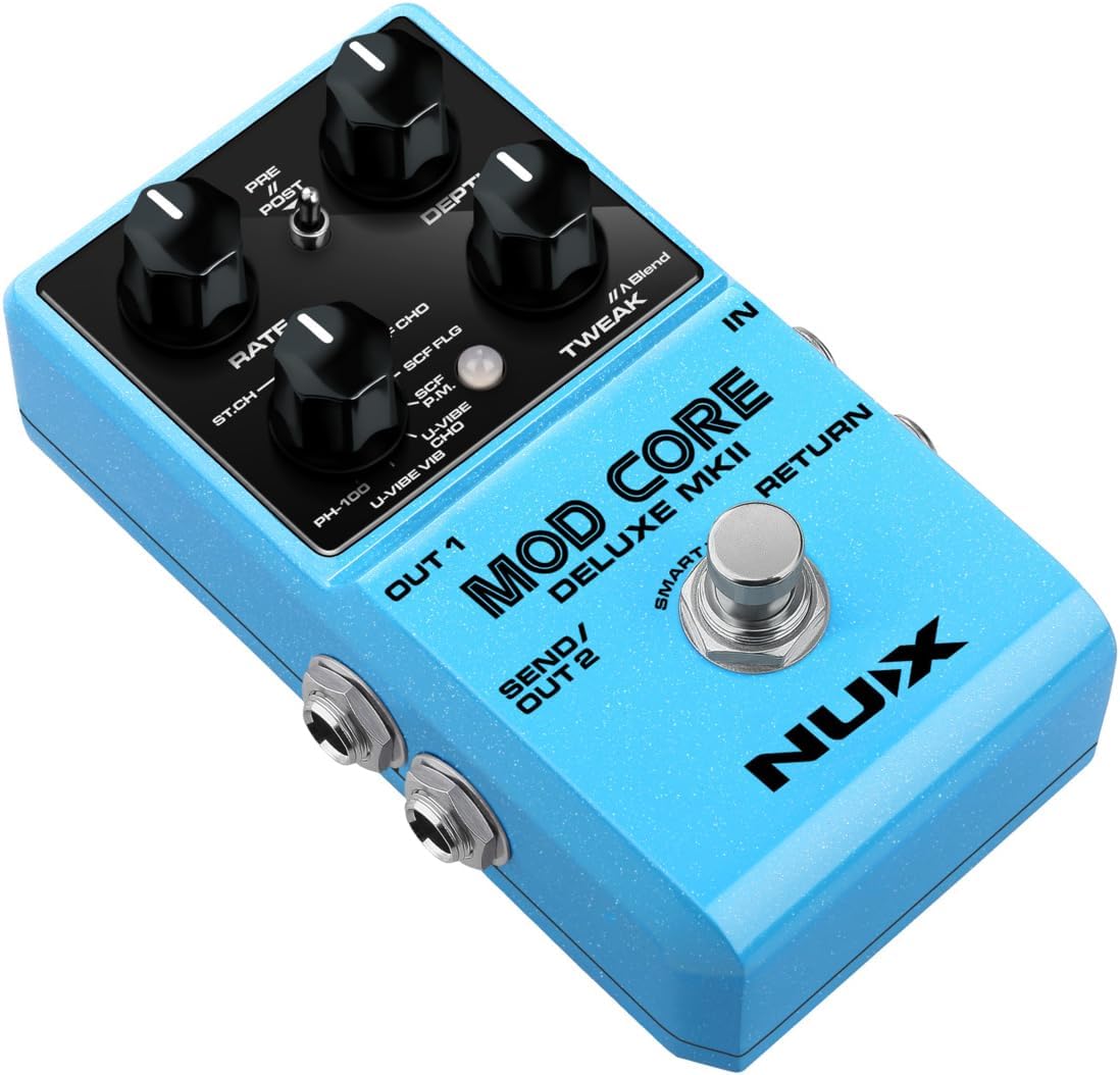 Nux Mod Core Deluxe MKII 8 Modulations Effects Pedal with Stereo Connection |  NUX |  EFFECTS |  Zoso Music