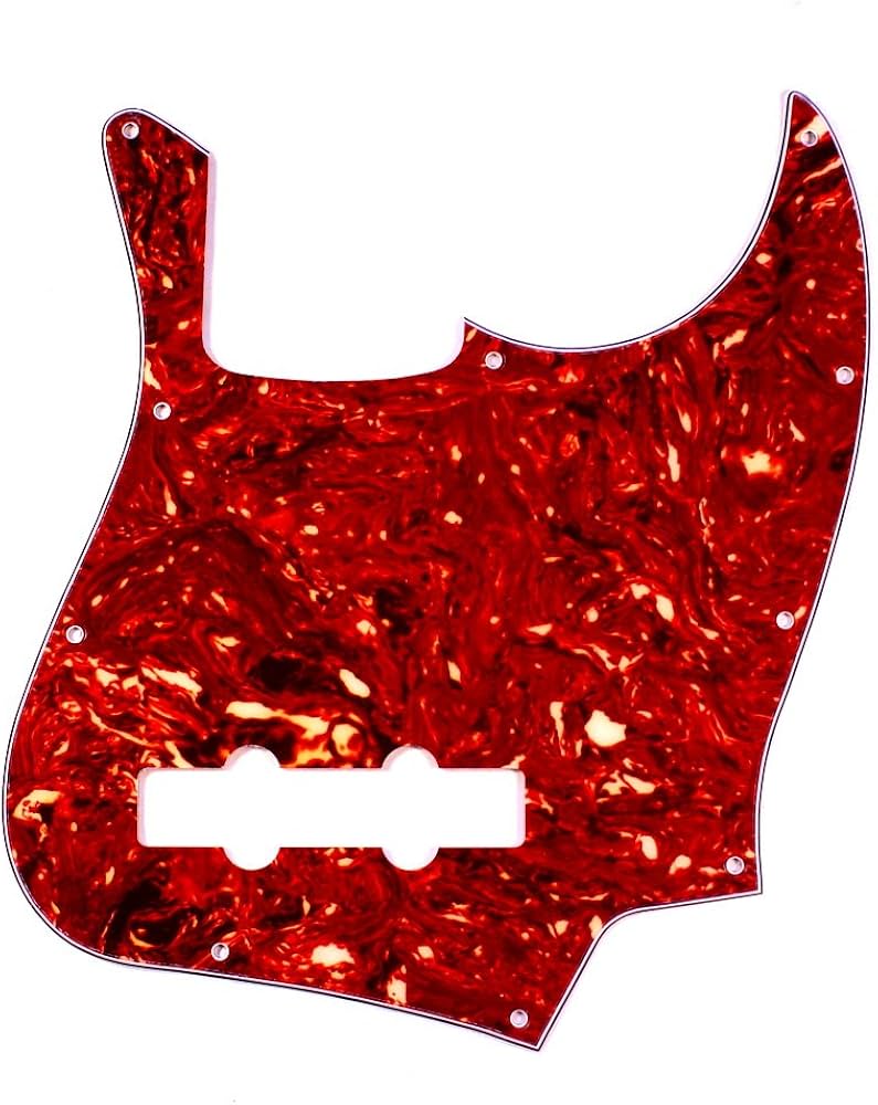 ALLPARTS PG-0755-044 Red Tortoise Pickguard for Jazz Bass® | Zoso Music Sdn Bhd